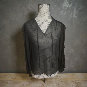 Banana‎ Republic Black Sheer Blouse